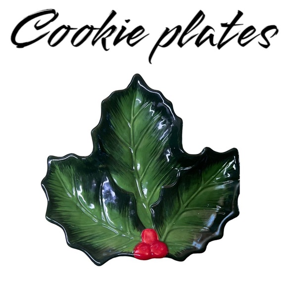 Holiday Cookie Plates - set of 4 - Picture 2 of 3